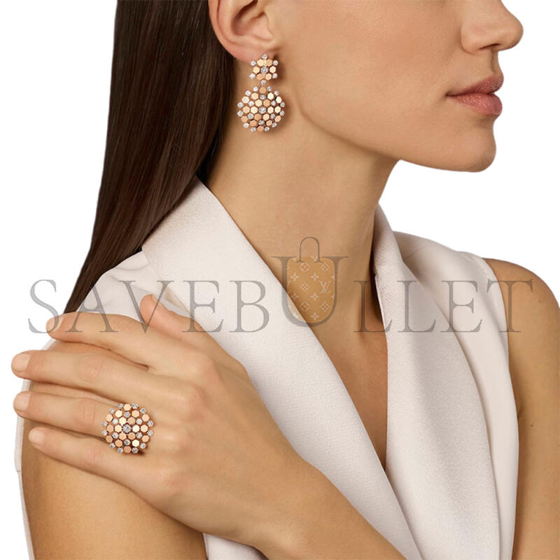 CHAUMET BEE DE EARRINGSROSE GOLD DIAMONDS 085407